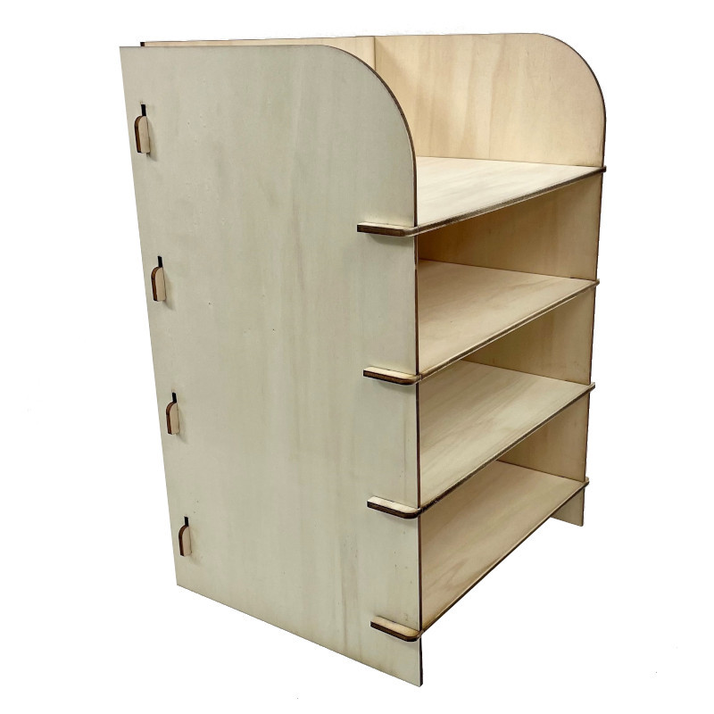 Étagère 4 niveaux en bois