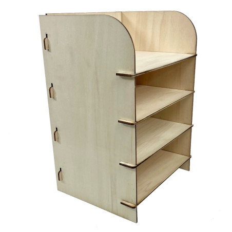 Étagère 4 niveaux en bois