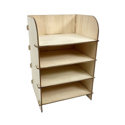Étagère de comptoir en bois