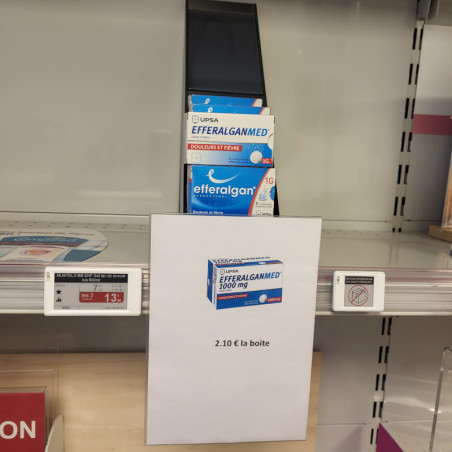 Pochette porte affiche à clipser sur réglette électronique Pochette porte affiche à clipser sur réglette électronique