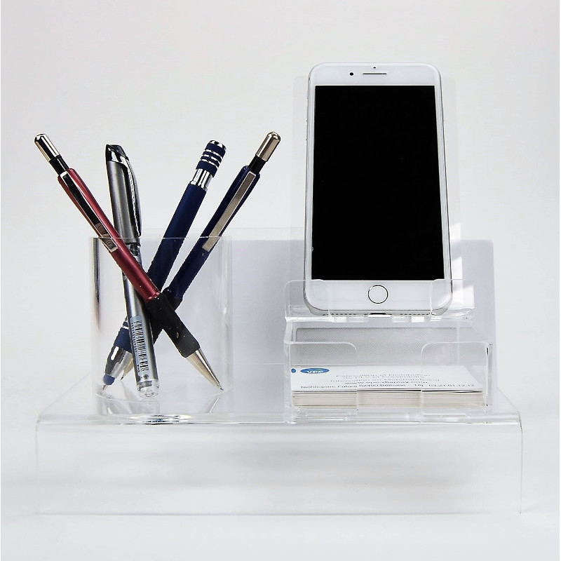 Porte téléphone + vide poche de bureau