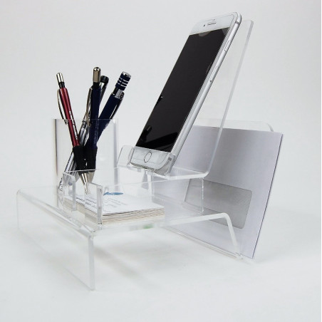 organiseur de bureau avec porte téléphone