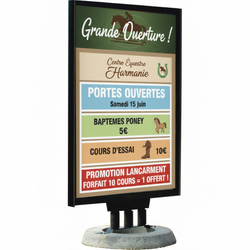 chevalet maxi porte-affiche d'extérieur