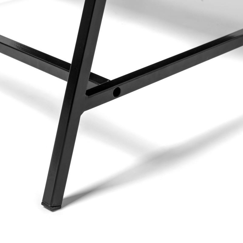 Chevalet panneau ardoise vue du pied