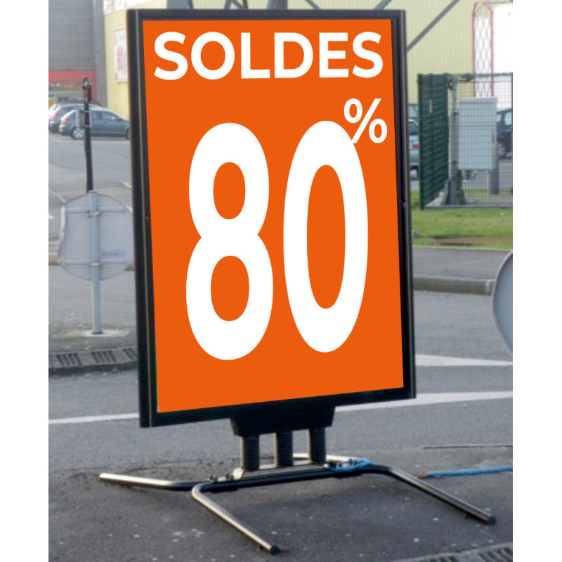 chevalet porte affiche grand format sur ressort  #MU0451