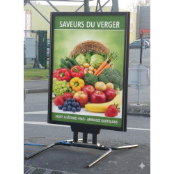 chevalet porte affiche grand format sur ressort  #MU0451