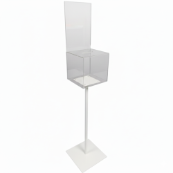 Urne plexi transparente sur pied + porte visuel