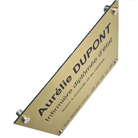 plaque vue du haut cabinet professionnel