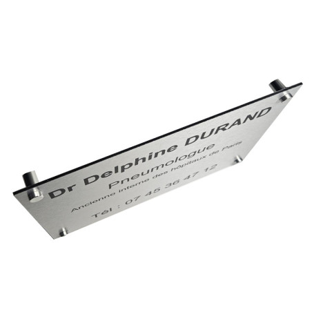 plaque professionnelle murale en alu