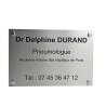 plaque professionnelle murale en alu