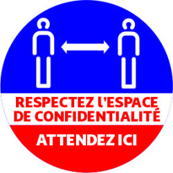 Adhésif "Respectez l'espace de confidentialité"