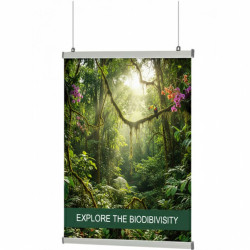 Profil clippant en aluminium anodisé pour Bâche légère publicitaire #AC4131