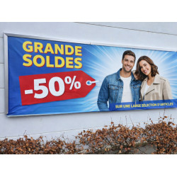 support calicot avec visuel publicitaire #PE6401