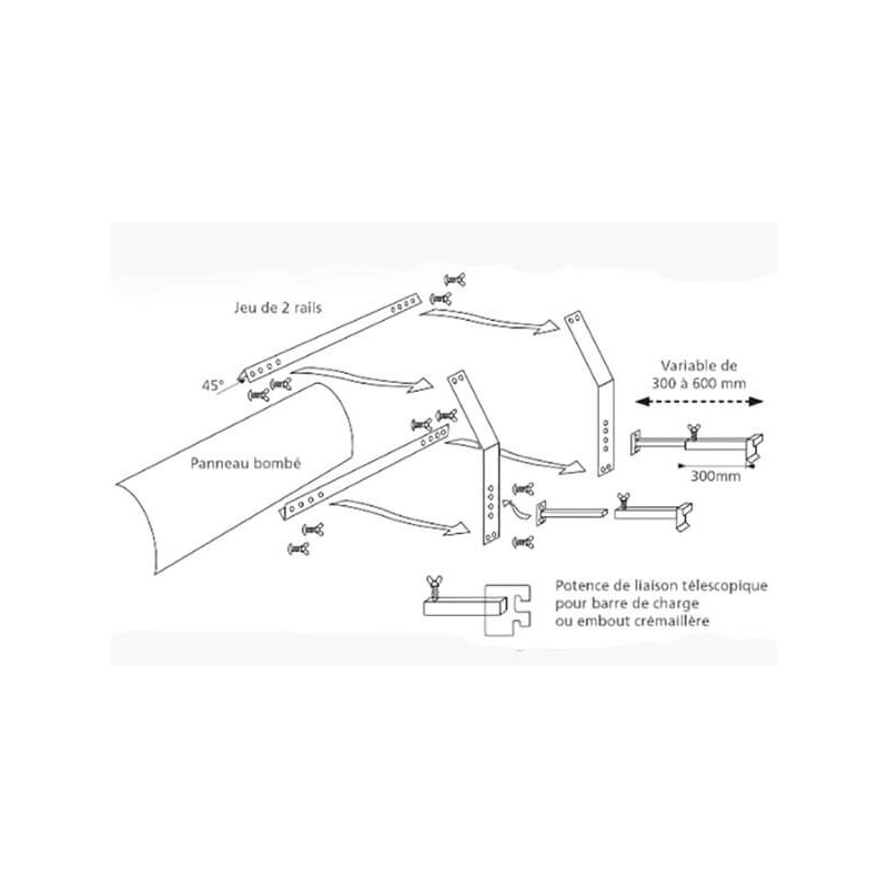 structure potence  bandeau fronton haut de gondole # VAP0431