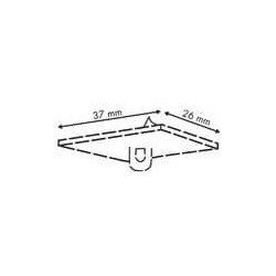 crochet adhesif plafond 26x37mm - SIGMA