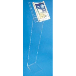 presentoir porte brochure sur pied plexi en Z # VPB0411