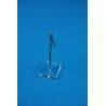 Mini socle plexi + tige + pince porte-étiquette # VPE0309