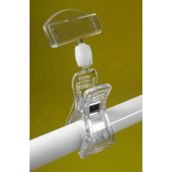 porte etiquette transparent pincant pour tube et panier 