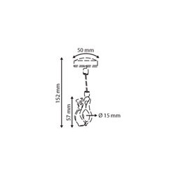 Pinces simple + tige porte-étiquette articulée pour tube # VAC3613