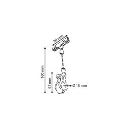 Pinces doubles + tiges porte-étiquette articulées pour tube # VAC3623