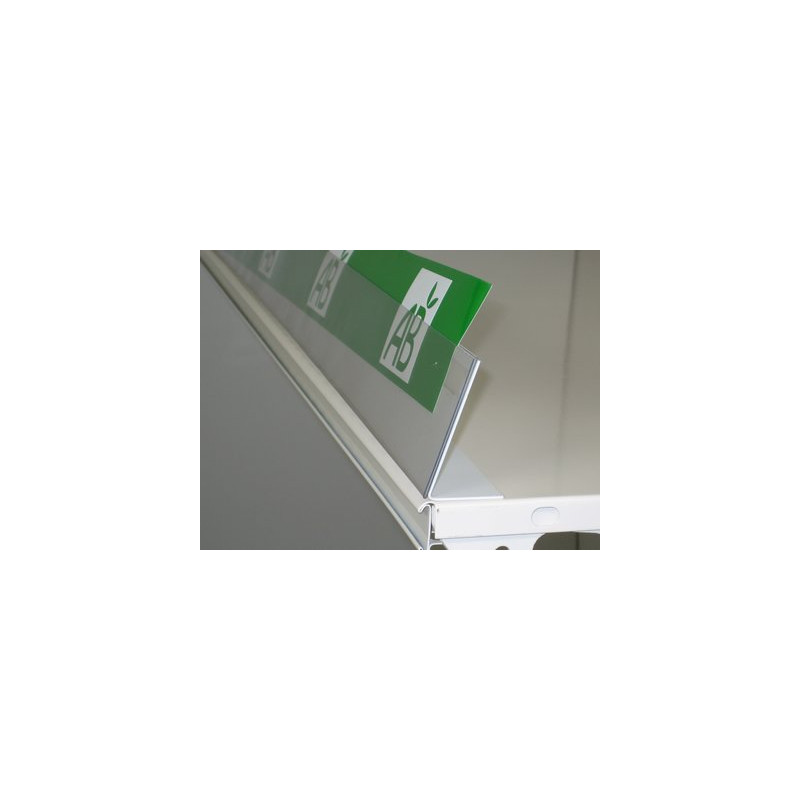 Bandeau devant tablette à 60° adhésif avec porte-étiquette # VDB0631