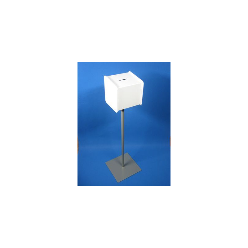 urne blanche pied métal # VPB1132