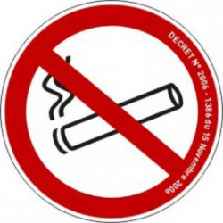 Adhésif : Pictogramme interdiction de fumer # VAD0051