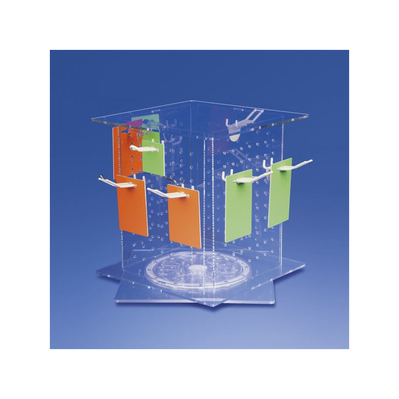 Présentoir rotatif de comptoir fond perforé # VPP1713