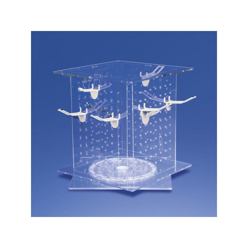 Présentoir rotatif de comptoir fond perforé # VPP1713