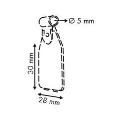 Porte-étiquettes à clipser en métal pour boîtes - Lot de 4 - ON