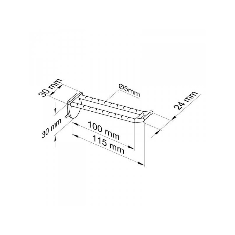 Broche plastique double à pince # VAB0022