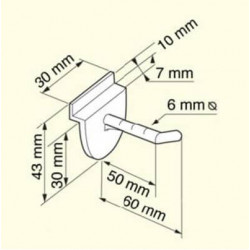 Broche plastique pour fond rainuré # VAB0041