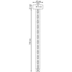 Bande avec tétière 12 attaches # VAC4321