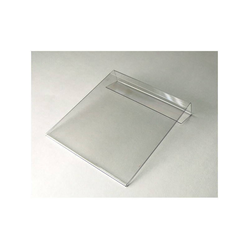 Chevalet porte étiquette pince panier en PET 1mm # VPE1078