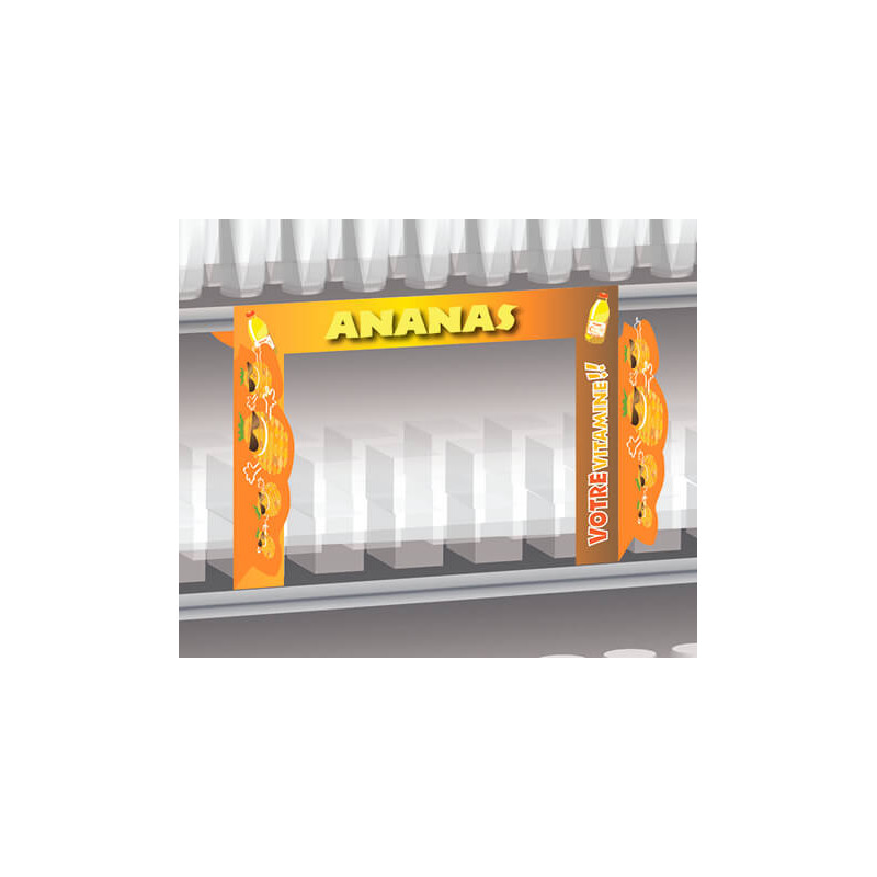 PLV d'habillage de linéaire portique avec joues # VFP1261