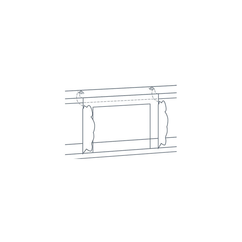 PLV d'habillage de linéaire portique avec joues # VFP1261