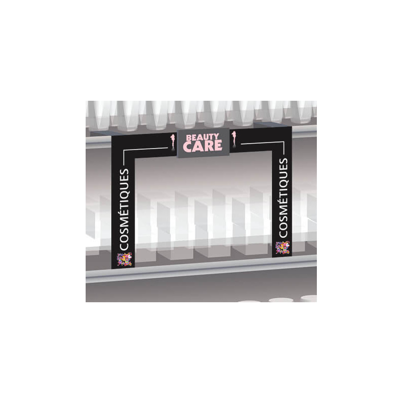 PLV d'habillage de linéaire portique standard réglable # VFP1251