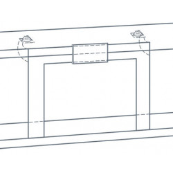 PLV d'habillage de linéaire portique réglable fixation sous tablette # VFP1221