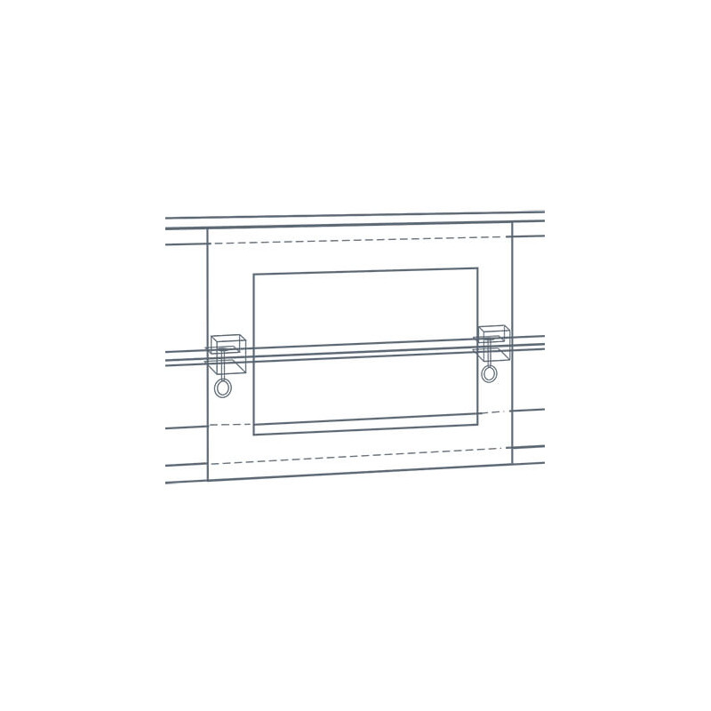 PLV d'habillage de linéaire fenêtre fixation par brides # VFP0251