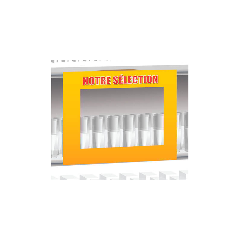 PLV d'habillage de linéaire fenêtre à suspendre standard # VFP0211