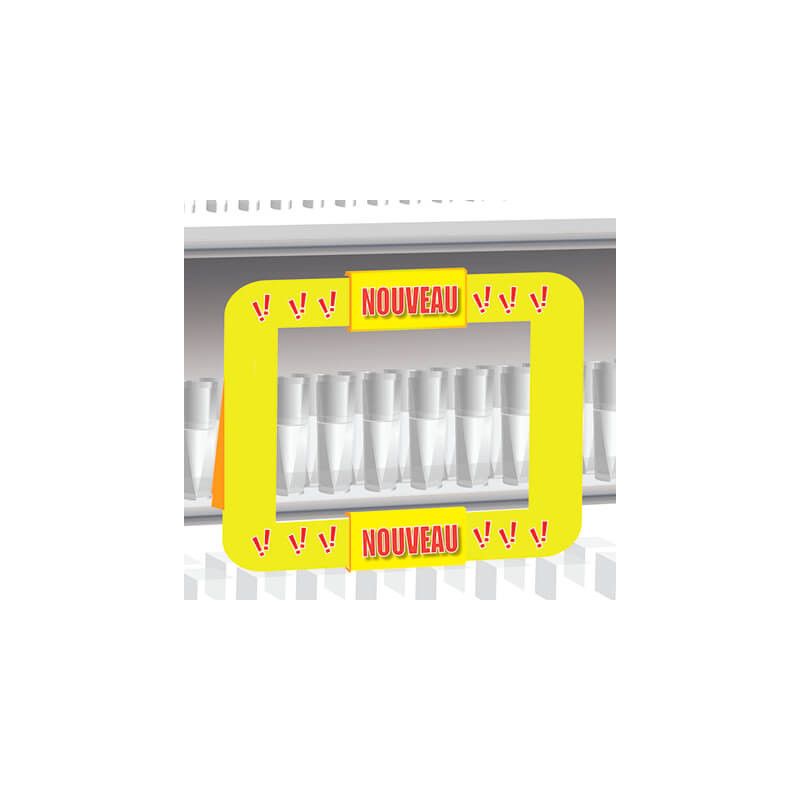 PLV d'habillage de linéaire fenêtre surbaissée sous la réglette, réglable en largeur # VFP0141