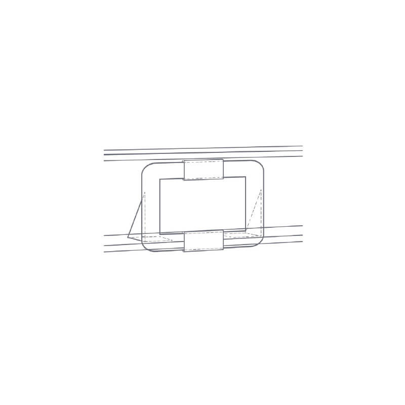 PLV d'habillage de linéaire fenêtre surbaissée sous la réglette, réglable en largeur # VFP0141