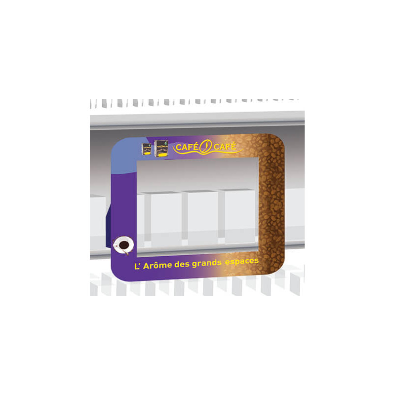 PLV d'habillage de linéaire fenêtre à poser surbaissée sous la réglette # VFP0131