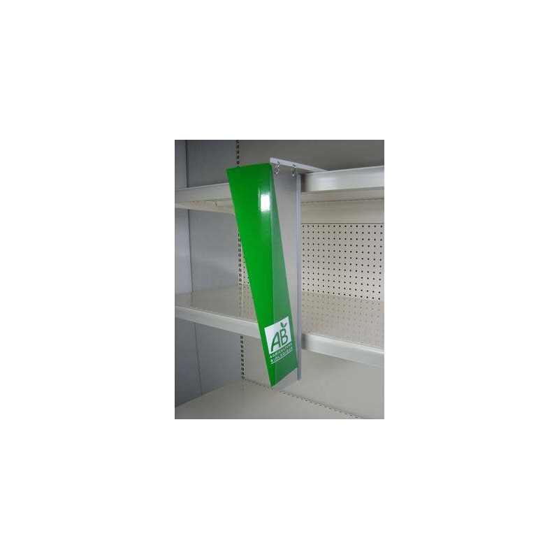 Séparateur vertical transparent rectangulaire + profilé # VSP0211