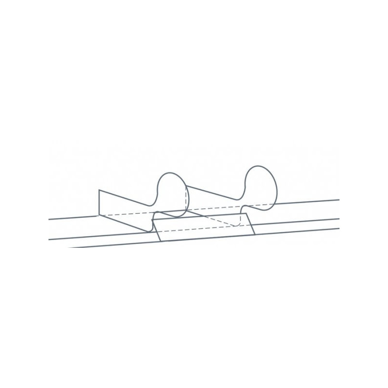 PLV bac face avant inclinée + joues pour tablette de linéaire # VSR2151