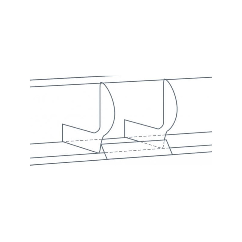 PLV bac face avant inclinée + joues pour tablette de linéaire # VSR2131