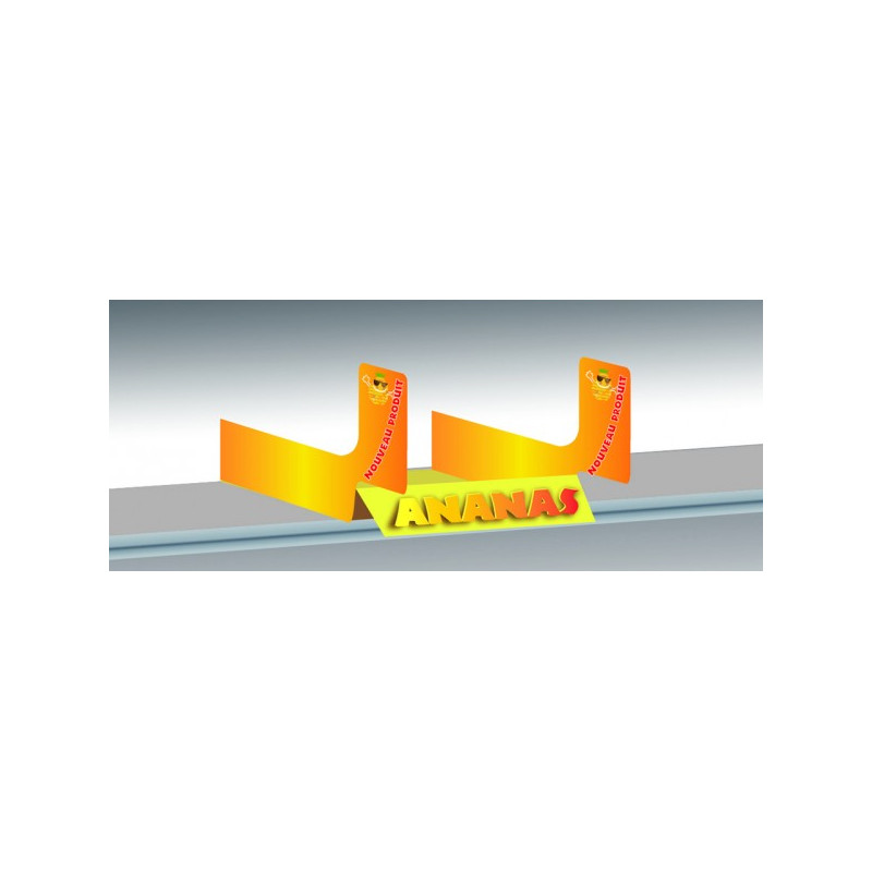 PLV bac avant inclinée joues rectangles pour tbalette de linéaire # VSR2141