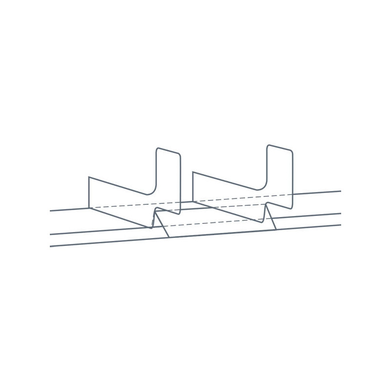 PLV bac avant inclinée joues rectangles pour tbalette de linéaire # VSR2141