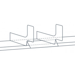 PLV bac avant inclinée joues rectangles pour tbalette de linéaire # VSR2141 PLV bac avant inclinée joues rectangles pour tbalette de linéaire # VSR2141