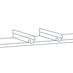 PLV bac séparateur en "U" pour tablette de linéaire # VSR2051